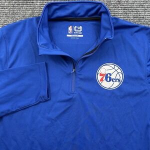 Philadelphia 76ers NBA Ultra Game‎ 1/4 Zip Performance Sweater Men's Size Medium